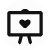 Heart presentation board icon